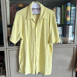 Bonobos yellow cotton beach short sleeve button up